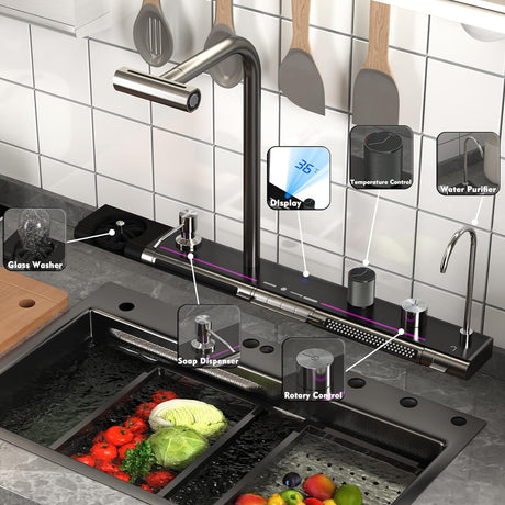 GR  Waterfall LED Smart Kitchen Sink