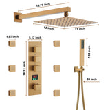 Atlanta Wall Mount Shower System With Digital Display & 6 Body Jets