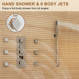 Atlanta Wall Mount Shower System With Digital Display & 6 Body Jets