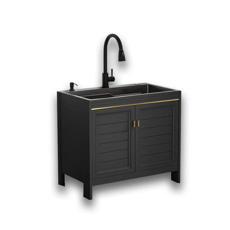 Bathroom Sink with Soap Dispenser and Vanity