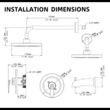 Exquisite Dual Function 8 Inch Rainfall Shower System Set in Matte Black